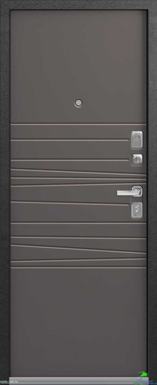 Дверь входная LUX-5 серый муар/смоки софт